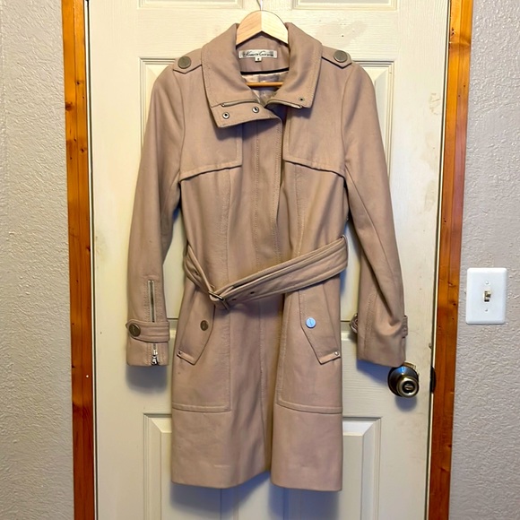 Beige Wool Kenneth Cole Knee Length Women’s Coat - Picture 1 of 2